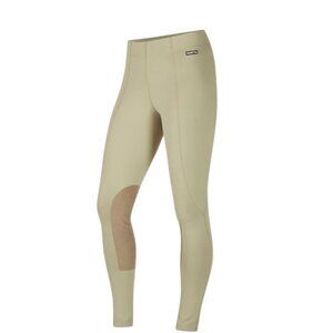 Kerrits Women's Tan Flow Rise Performance Knee Patch Riding Tights Size L